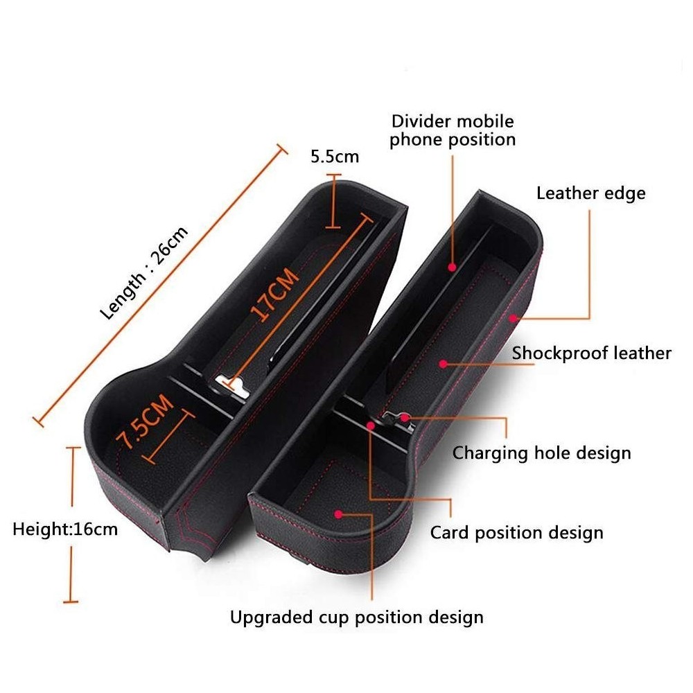 Подвижен органайзер между седалките на кола за телефон и чаша