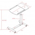 Мобилна маса за лаптоп, регулираща се височина