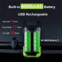 Фар за велосипед, Акумулаторна батерия 4000mAh, 2 х LED крушки T6