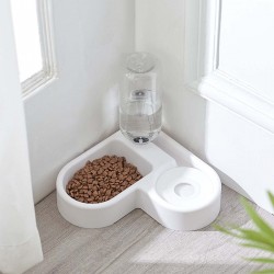 Ъглова купичка за храна и вода за кучета и котки