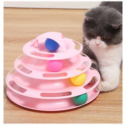 Котешка играчка, пирамида с улей и 4 топки
