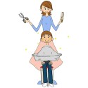 Кръгла фризьорска пелерина за подстригване