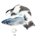 Мърдаща се играчка рибка за котки с USB батерия