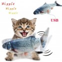 Мърдаща се играчка рибка за котки с USB батерия