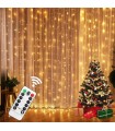 Светеща LED завеса с 200 или 300 лампички за Коледа