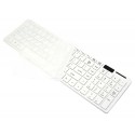 Комплект безжична клавиатура и мишка Wireless keyboard, Силиконово покритие, Черно и бяло