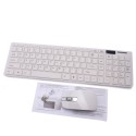 Комплект безжична клавиатура и мишка Wireless keyboard, Силиконово покритие, Черно и бяло