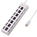 USB HUB РАЗКЛОНИТЕЛ СЪС 7 ПОРТА И ИНДИВИДУАЛНИ КЛЮЧОВЕ, ДО 480MBPS