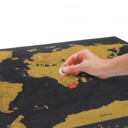 Уникален подарък за пътешественици, Скреч карта на света Делукс