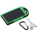 Водоустойчиво зарядно Соларна Външна Батерия Power Bank 5000 mAh