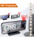 Настолен проектиращ часовник с огледален ефект и 4 разряден LED дисплей