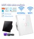 Wi-Fi Смарт Сензорен Ключтление за осветление с тъч стъклен панел