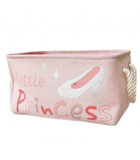 Кош за съхранение на играчки LITTLE PRINCESS, Розов, правоъгълен