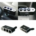 Разклонител за запалка с 3 гнезда и USB, 12V-24V, Твърдо рамо