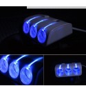 МОЩЕН 120W РАЗКЛОНИТЕЛ ЗА КОЛА С 3 ГНЕЗДА ЗА ЗАПАЛКА И 2 USB ВХОДА