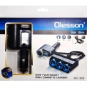 МОЩЕН 120W РАЗКЛОНИТЕЛ ЗА КОЛА С 4 ГНЕЗДА ЗА ЗАПАЛКА И USB ВХОД