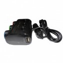 Мощен троен разклонител за запалка с USB и волтметър ,12/24V