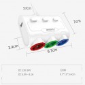 Мощен троен разклонител за запалка с USB и волтметър ,12/24V