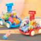 Прозрачна играчка кола със зъбни колела