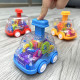 Прозрачна играчка кола със зъбни колела