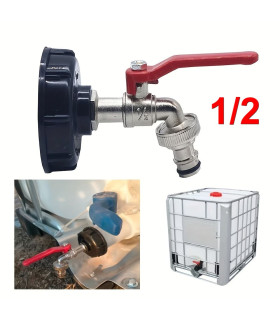 Кранче за IBC бидон 1 тон S60x6 | Метален кран 1/2″ + конектор