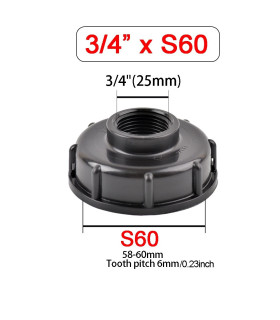 Капачка редукция S60x6 към 3/4″ за IBC бидон 1000 л