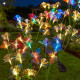 Цветни соларни лампи за градина с пеперуди – RGB LED декорация за двор
