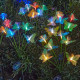 Цветни соларни лампи за градина с пеперуди – RGB LED декорация за двор
