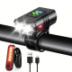 Комплект фар за велосипед със стоп, 1200mAh T6