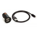 2в1 адаптер за запалка с 2бр USB + кабел "Griffin"