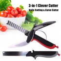 Ножица 2 в 1 за зеленчуци и месо Clever Cutter С ПОДАРЪК дъска за рязане