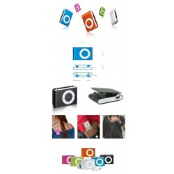 MP3 PLAYER MINI със слушалки и зарядно модел 2 - различни цветове