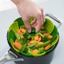 Сгъваема кошница за отцеждане и готвене на пара