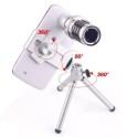 12X Zoom телескоп, Мобилен телеобектив комплект със статив за Мобилен телефон