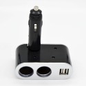 Разклонител за автомобилна запалка с две гнезда и 2 x USB ,модел 01002