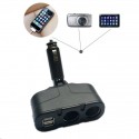 Двоен разклонител за запалка с 2бр. USB - модел 033