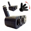 Двоен разклонител за запалка с 2бр. USB - модел 033