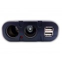 Двоен разклонител за запалка с 2бр. USB - модел 033