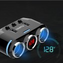 Волтметър за кола в 3-ка разклонител за запалка с 2бр. USB - модел B39
