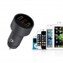 USB зарядно за кола + волтметър, кръгло