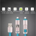 USB кабел 2в1 за адроид смартфони и Iphone, телескопичен