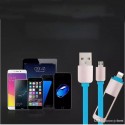 USB кабел 2в1 за адроид смартфони и Iphone, телескопичен