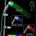Цветен светещ LED комплект за баня от душ и накрайник за смесителна батерия