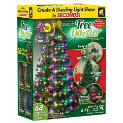 Коледни лампички за елха Tree Dazzler, светещи в 16 цвята